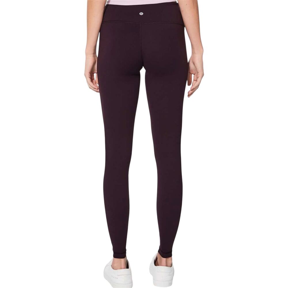Lululemon Wunder Under Low-Rise Tight Full-On Luon 28" Pocket Black Cherry 4